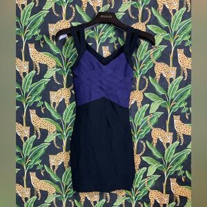 Marciano Black and purple bandage dress Size XS